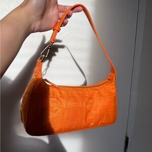Mango Orange Shoulder Bag with Modern Minimalist Design